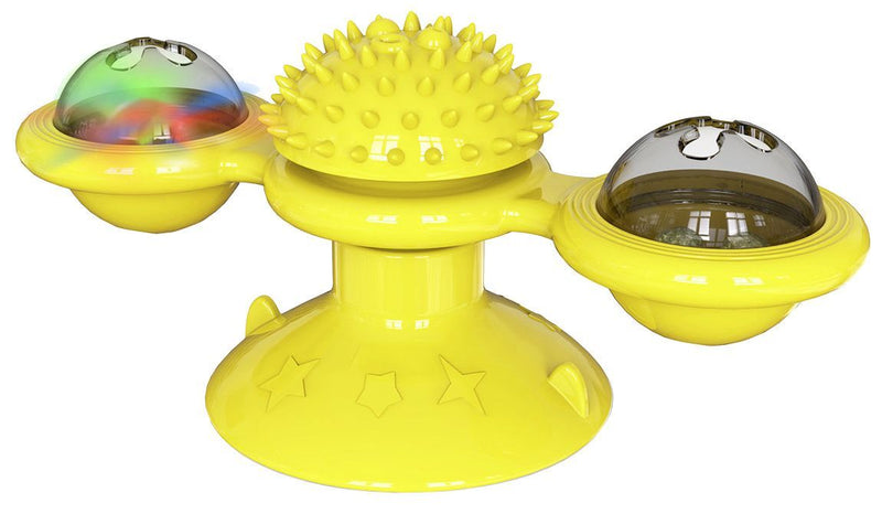Pet Life Windmill Rotating Suction Cup Spinning Cat Toy