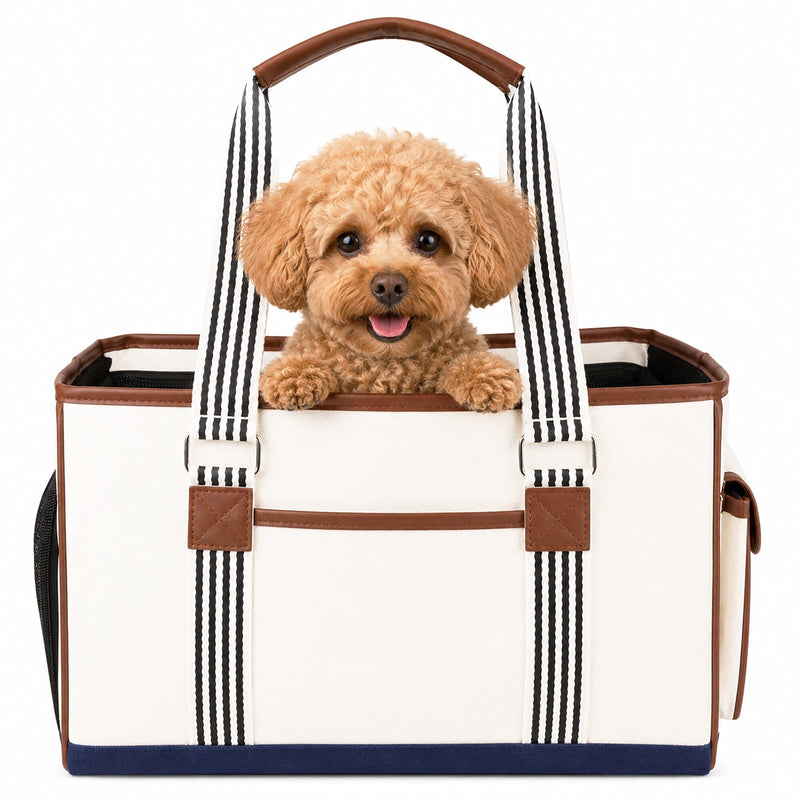 Pet Life Yacht Polo Designer Travel Fashion Pet Dog Carrier w/ Pouch | HT Animal Supply