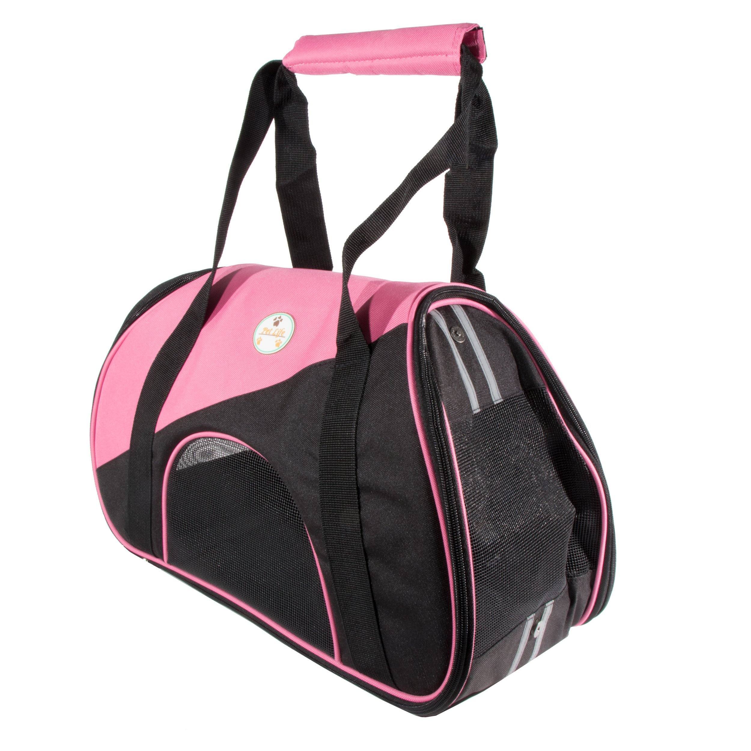 Pet Life ® Zip-N-Go Airline Approved Contoured Fashion Designer Pet Dog Carrier