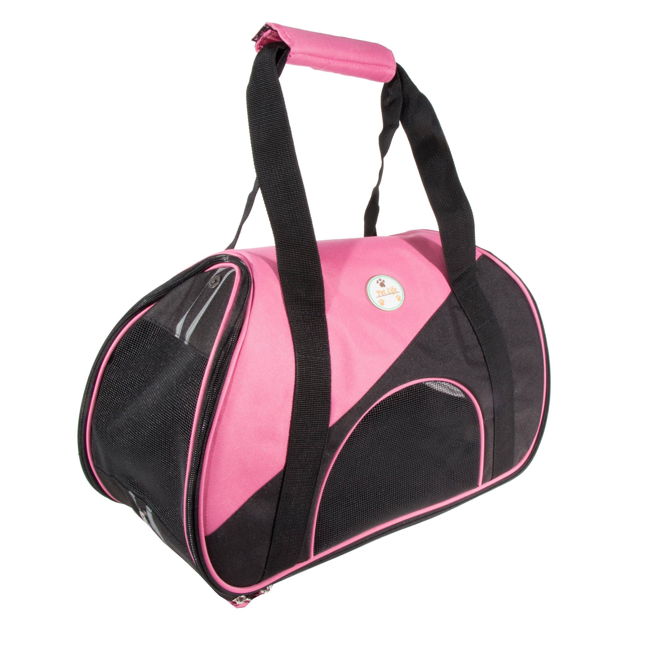 Pet Life Zip-N-Go Airline Approved Contoured Fashion Designer Pet Dog Carrier