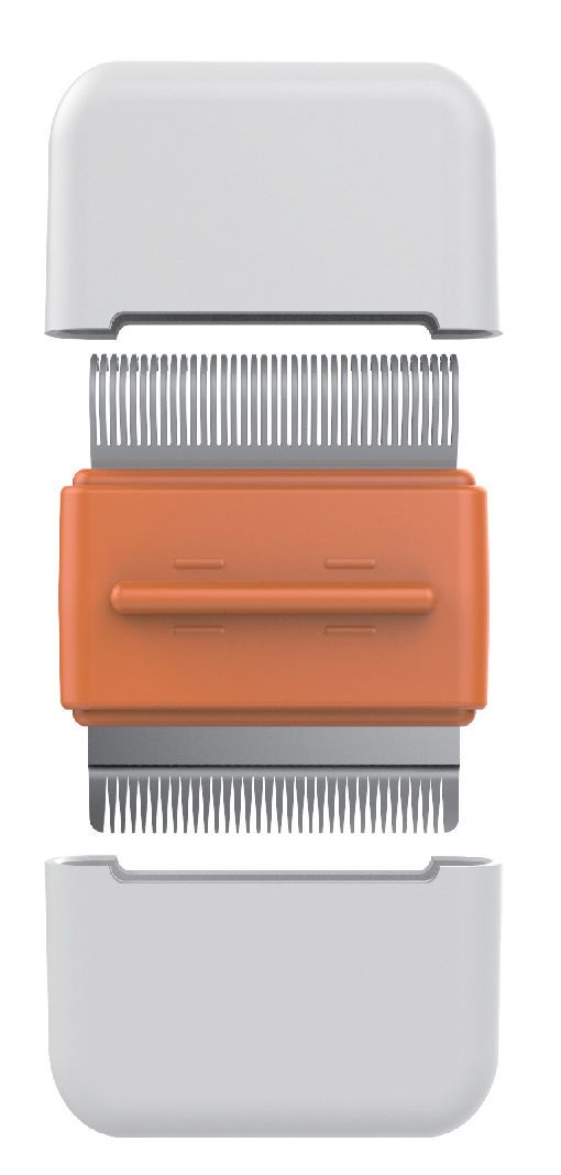 Pet Life Zipocket 2-in-1 Underake and Stainless Steel Travel Grooming Pet Comb