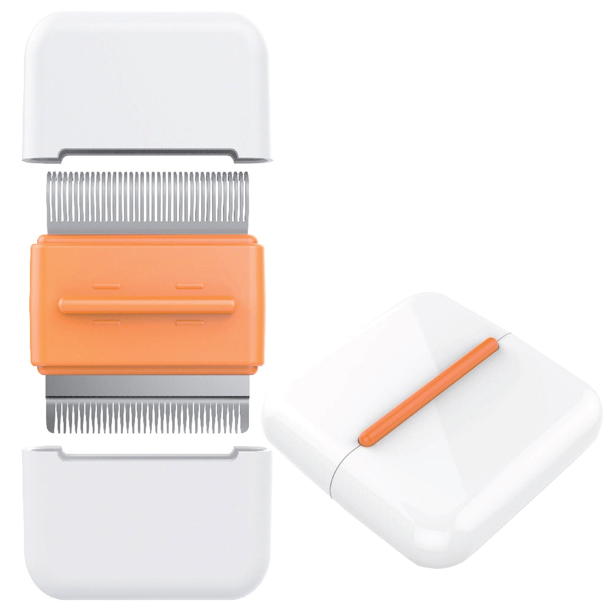 Pet Life Zipocket 2-in-1 Underake and Stainless Steel Travel Grooming Pet Comb | HT Animal Supply
