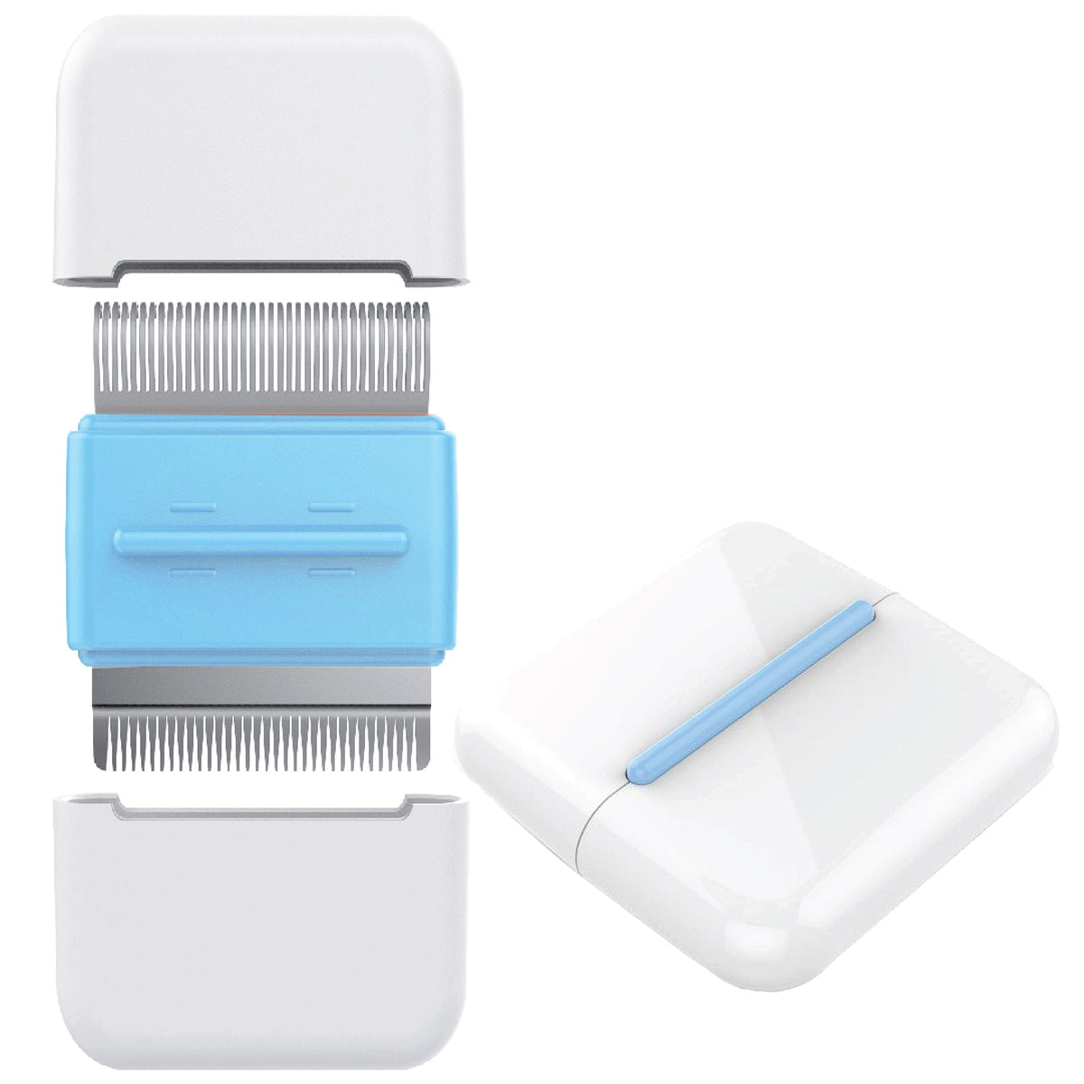 Pet Life Zipocket 2-in-1 Underake and Stainless Steel Travel Grooming Pet Comb