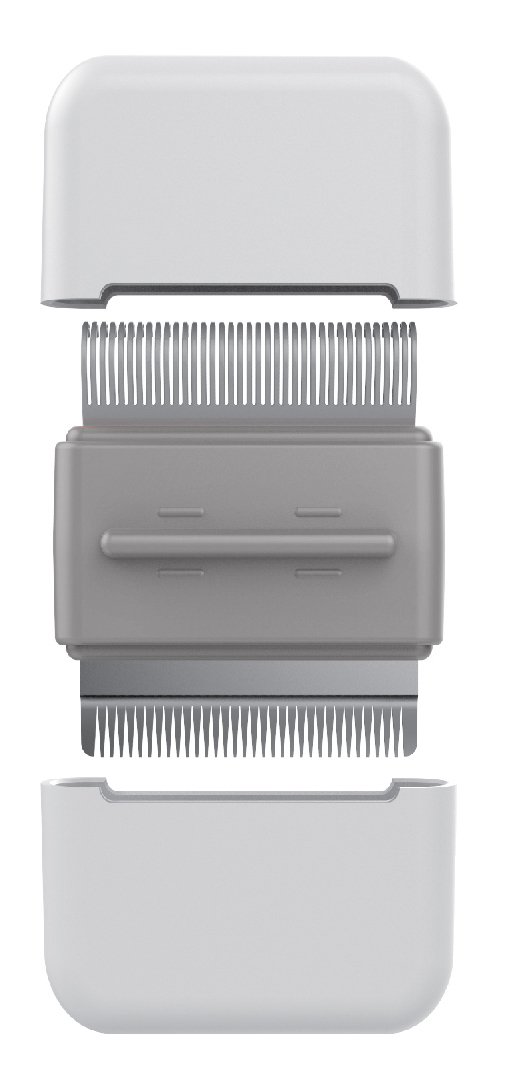 Pet Life Zipocket 2-in-1 Underake and Stainless Steel Travel Grooming Pet Comb