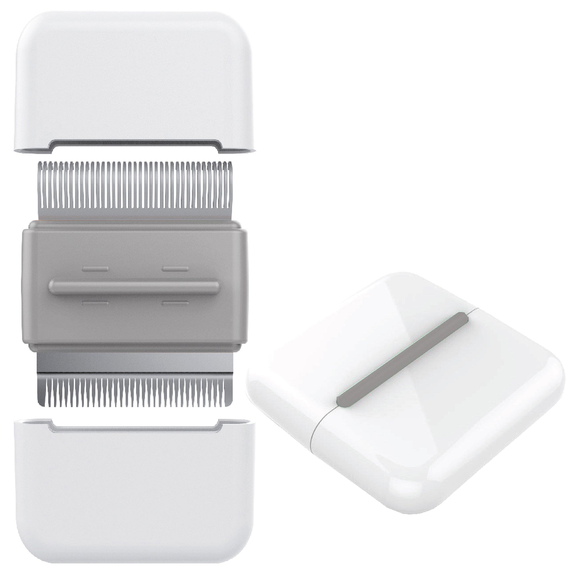 Pet Life Zipocket 2-in-1 Underake and Stainless Steel Travel Grooming Pet Comb | HT Animal Supply