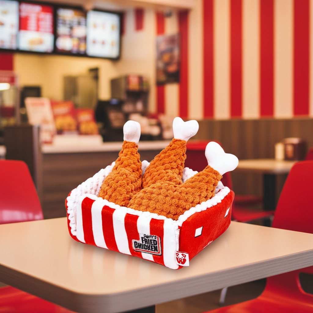 Pawty Fried Chicken Interactive Snuffle Dog Toy
