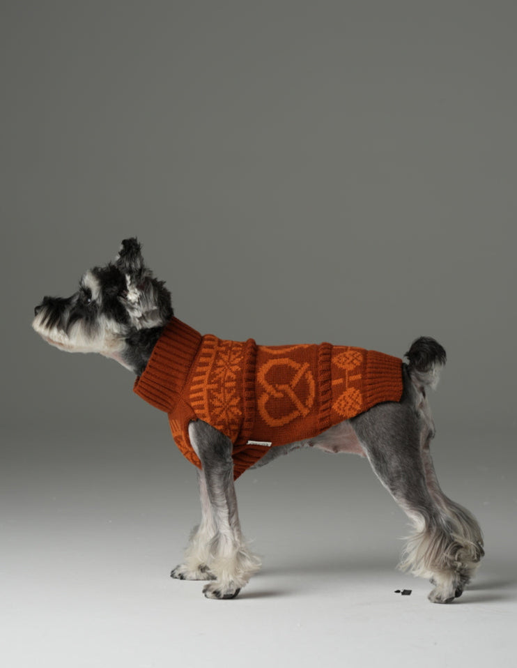 Pretzel Pet Sweater-Toffee Orange