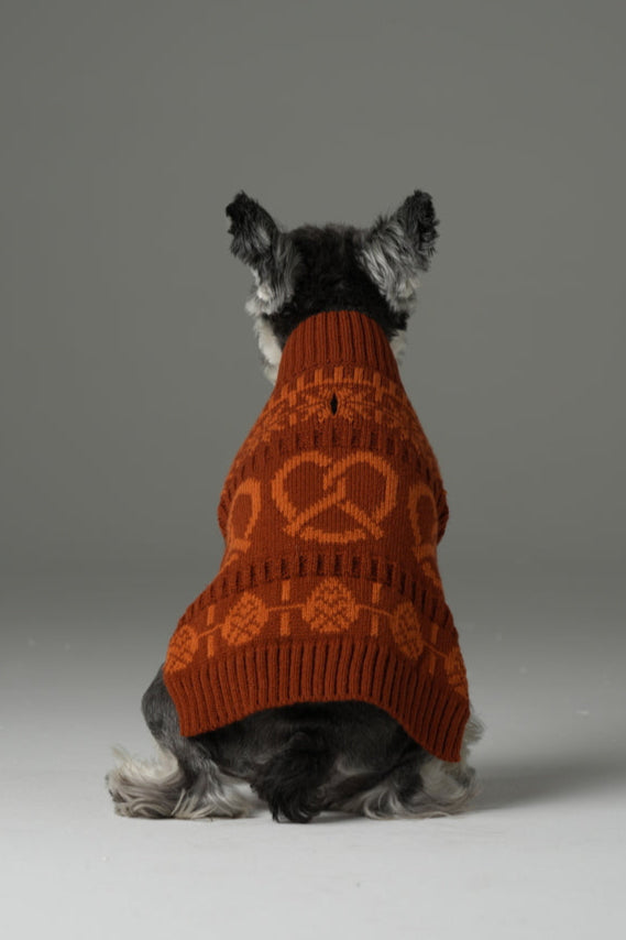 Pretzel Pet Sweater-Toffee Orange