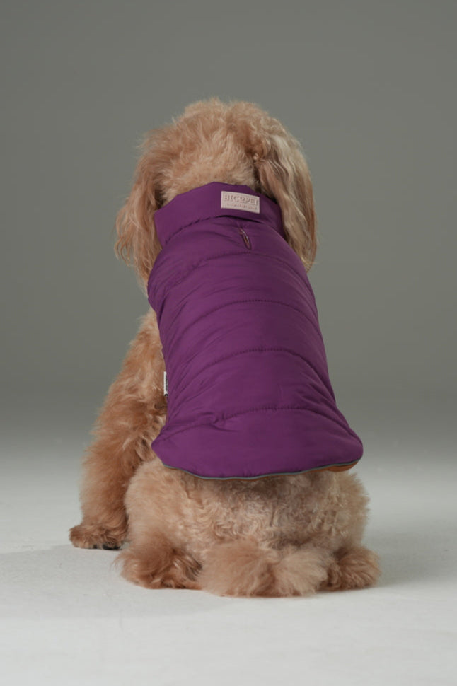 Reversible Dog Vest Jacket-Purple Caramel