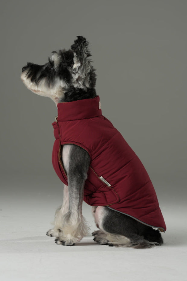 Reversible Dog Vest Jacket-Red Brown