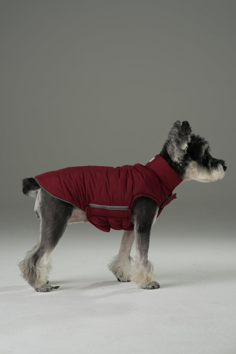 Reversible Dog Vest Jacket-Red Brown