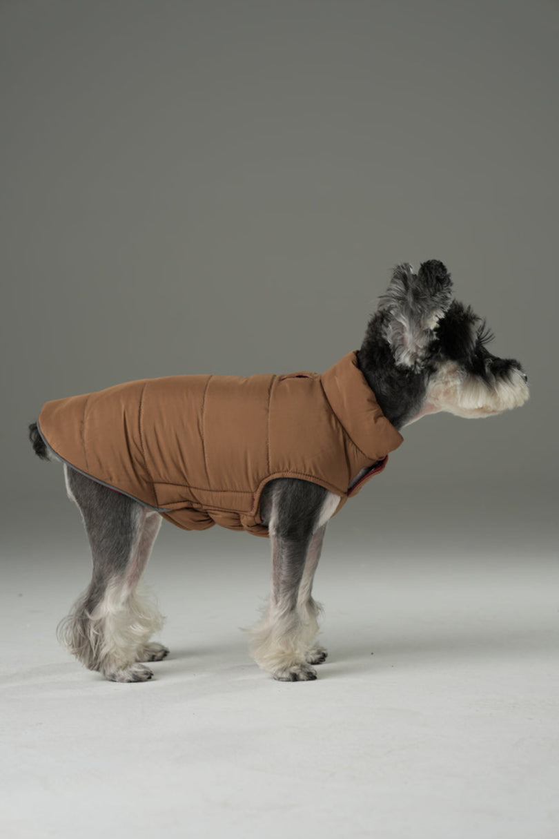 Reversible Dog Vest Jacket-Red Brown