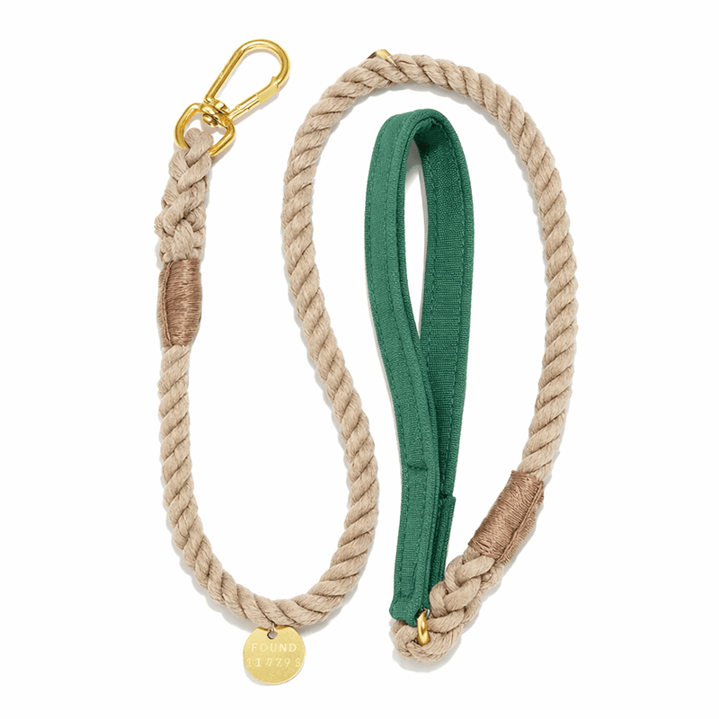 Pine Waxed Cotton Canvas Animal Leash