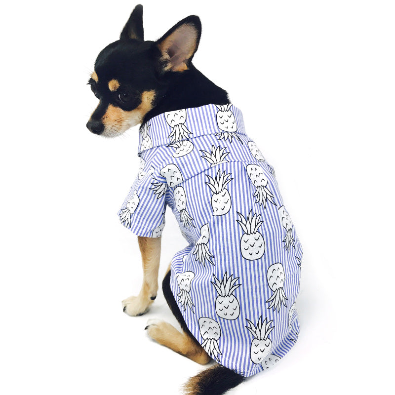 DOGO Pineapple Striped Dog Shirt