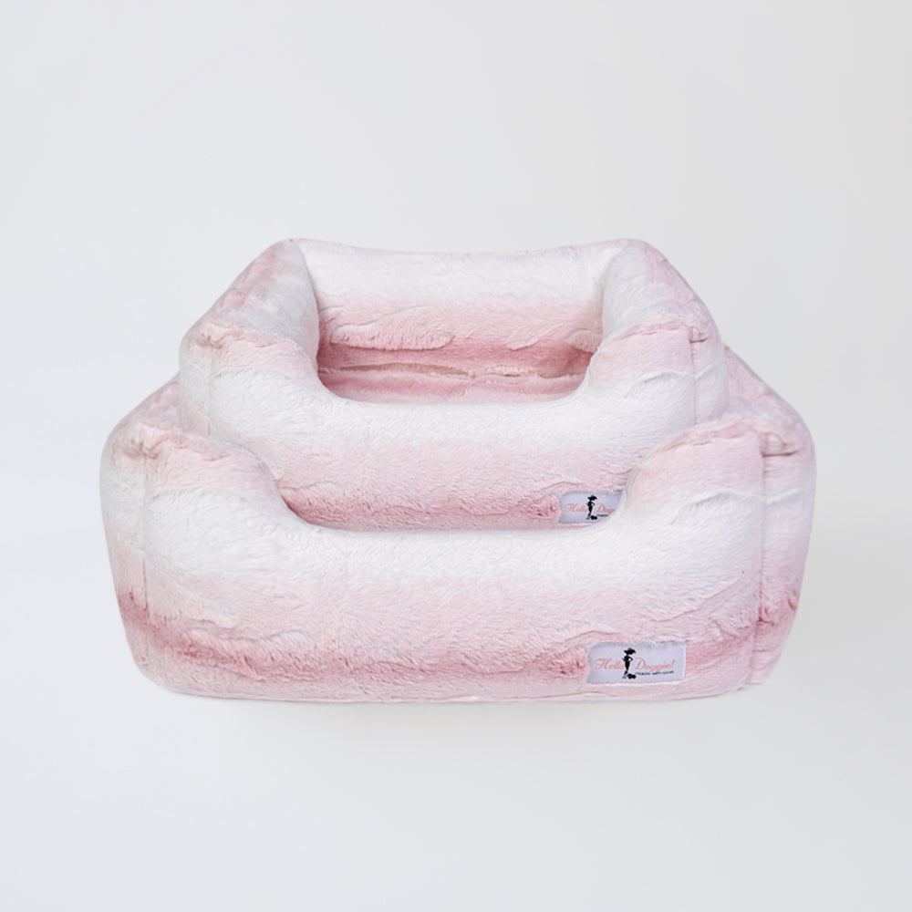 Hello Doggie Cashmere Ultra-Plush Pink Angora Dog Bed