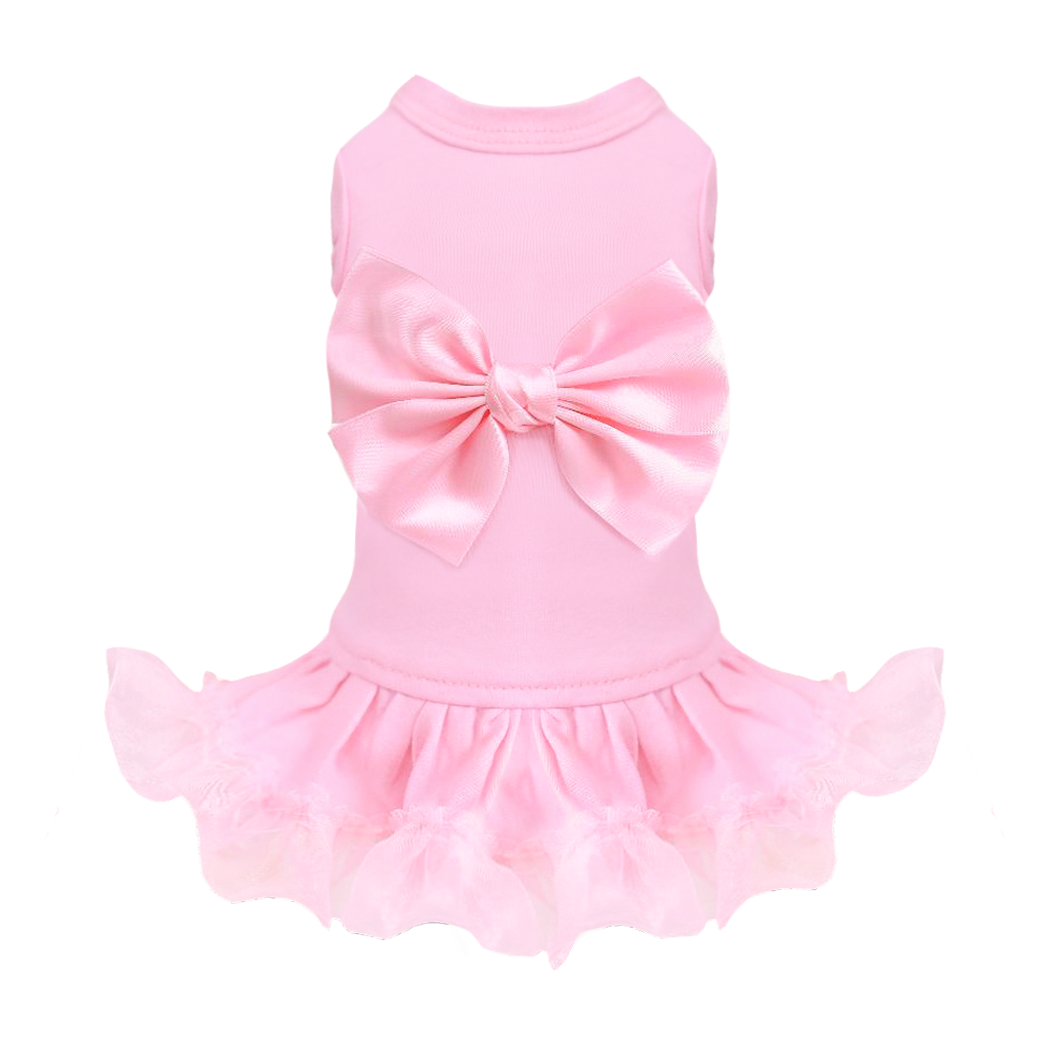 Hello Doggie Ballerina Satin White Dog Dress