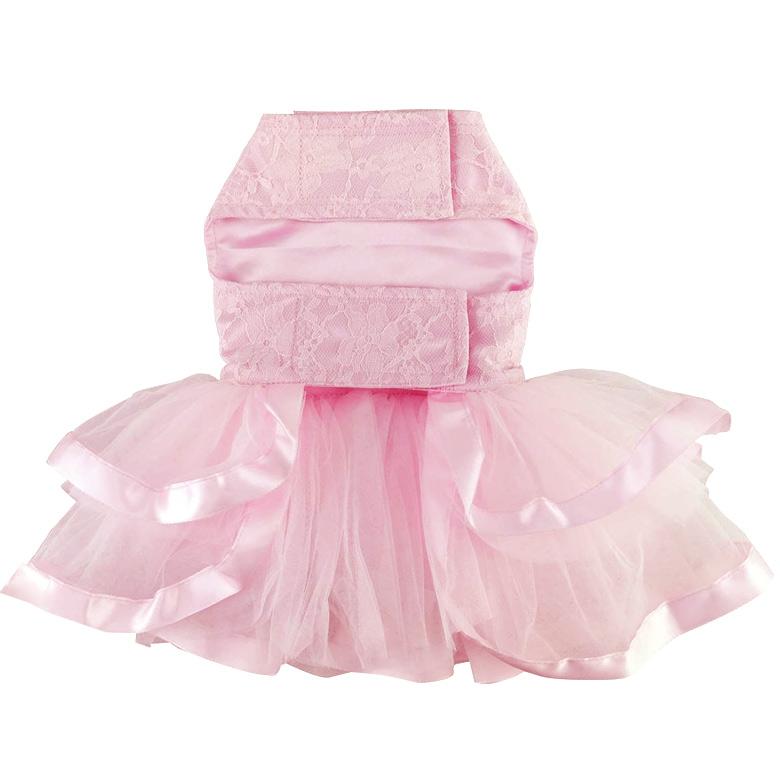 Doggie Design Pink Lace & Ruffles Dog Dress with Matching Leash Large Doggie Design Pink Lace & Ruffles Dog Dress with Matching Leash Large