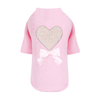 Hello Doggie Pearl Heart Dog Sweater Satin Handmade Sweaters