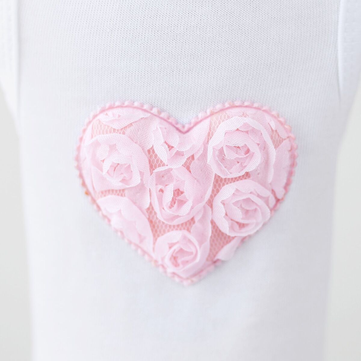 Hello Doggie Red Puff Heart Satin Cotton Pink Dog Dress