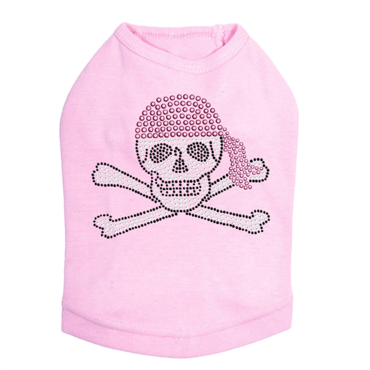 Skull with Pink Bandanna - Dog Tank
