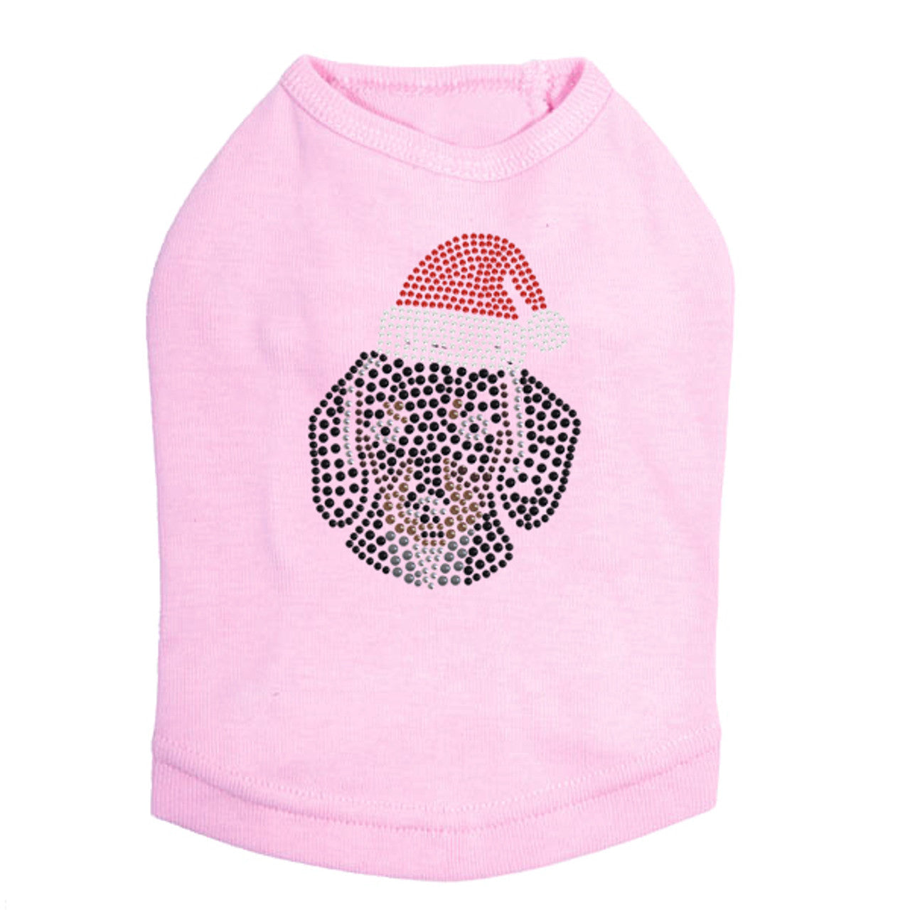 Dachshund Face with Santa Hat - Dog Tank