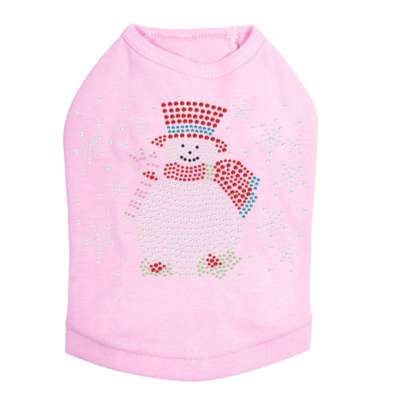 Snowman with Snowflakes & Candy Canes - Dog Tank