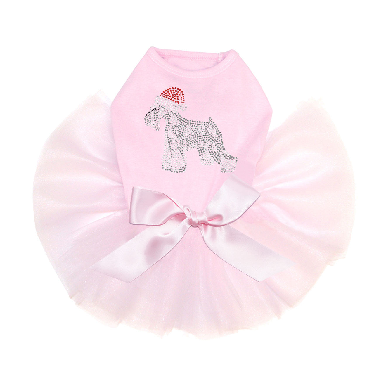Schnauzer with Santa Hat - Custom Tutu