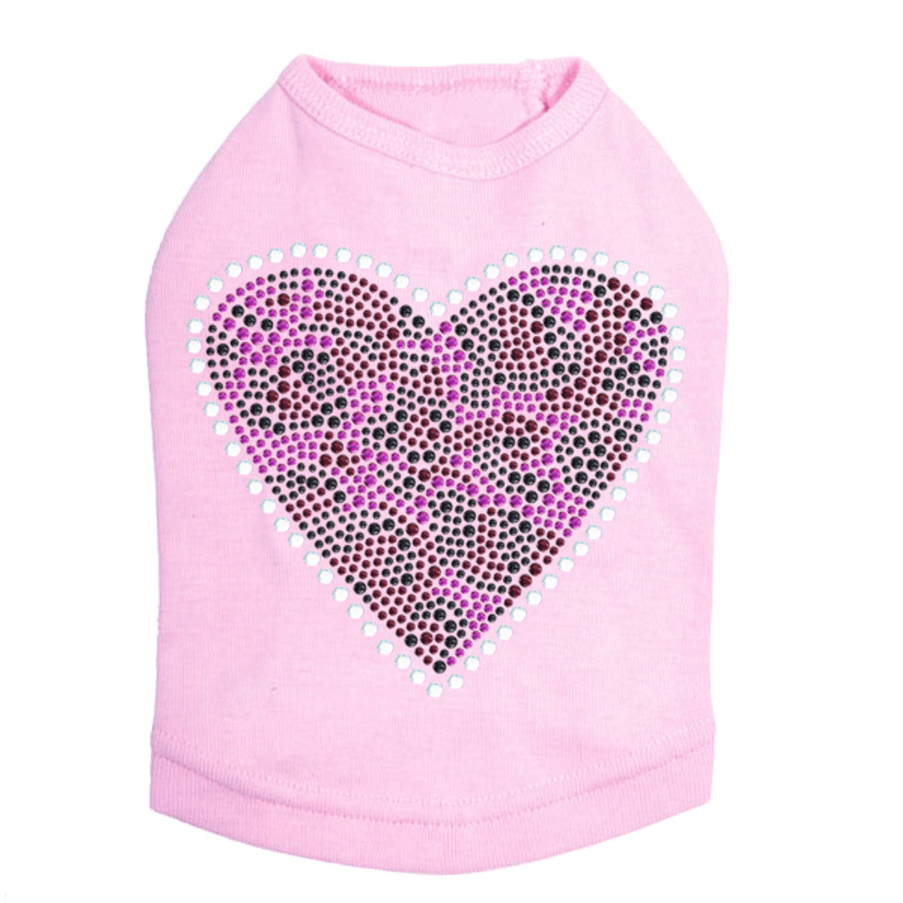Fuchsia Leopard Heart - Dog Tank