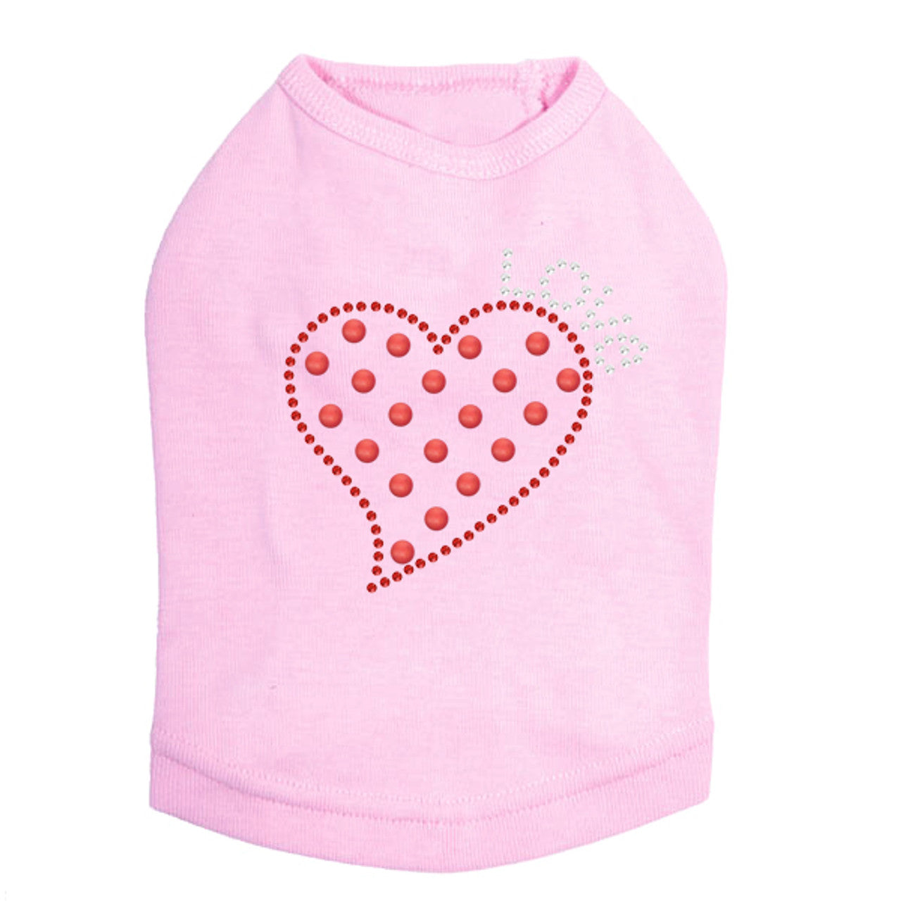 Small Love Polka Dot Heart - Dog Tank