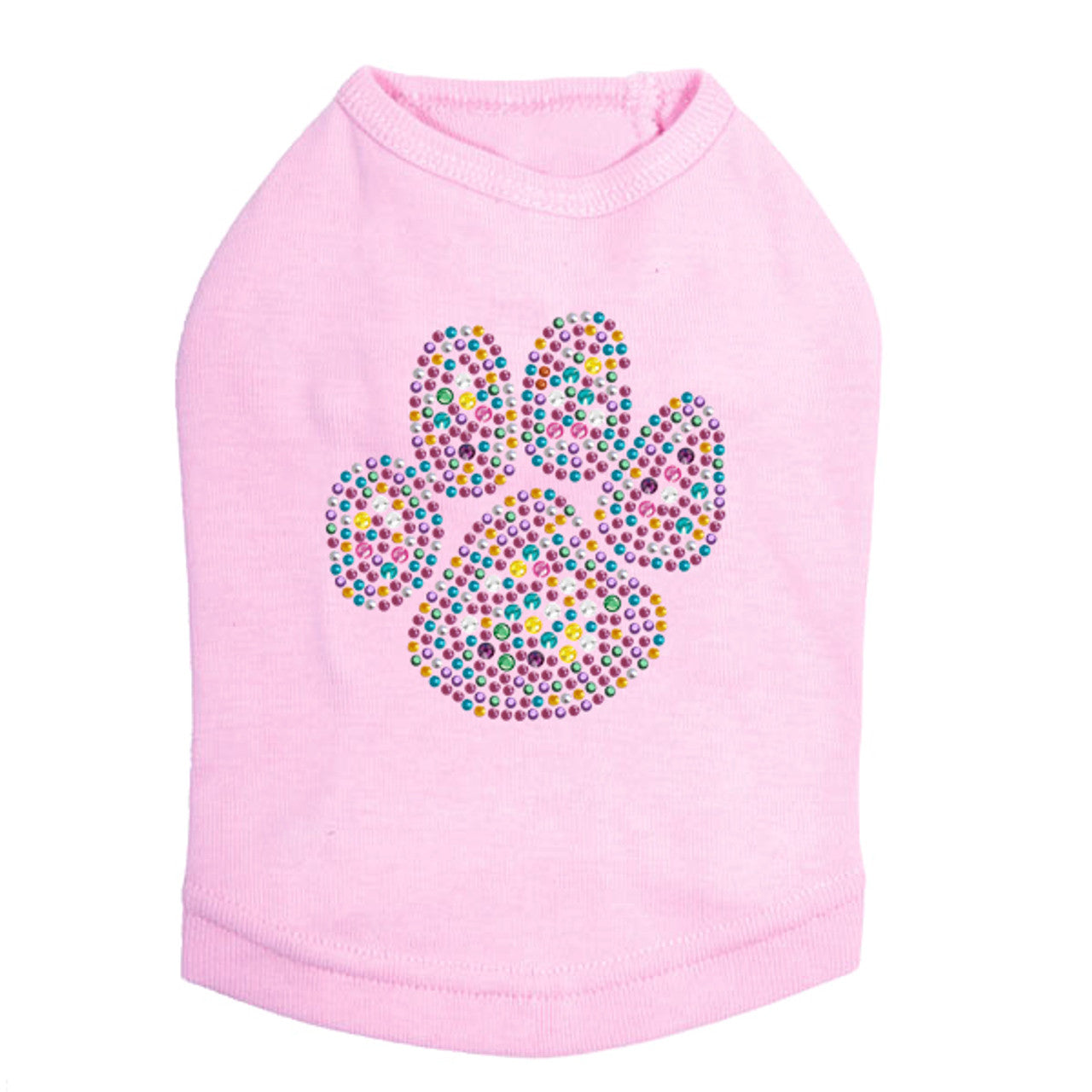 Multicolor Paw - Dog Tank