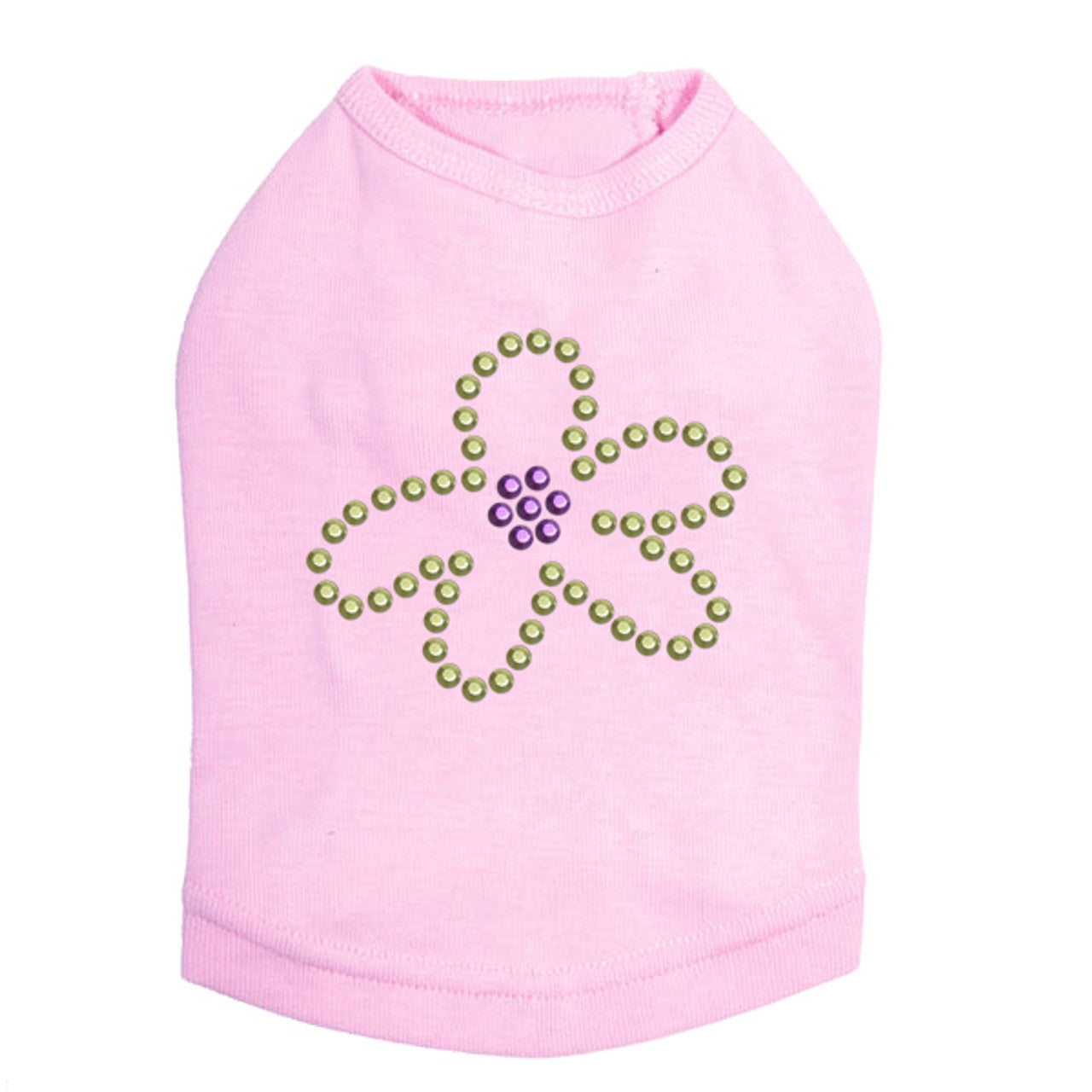 Lime & Purple Flower - Dog Tank