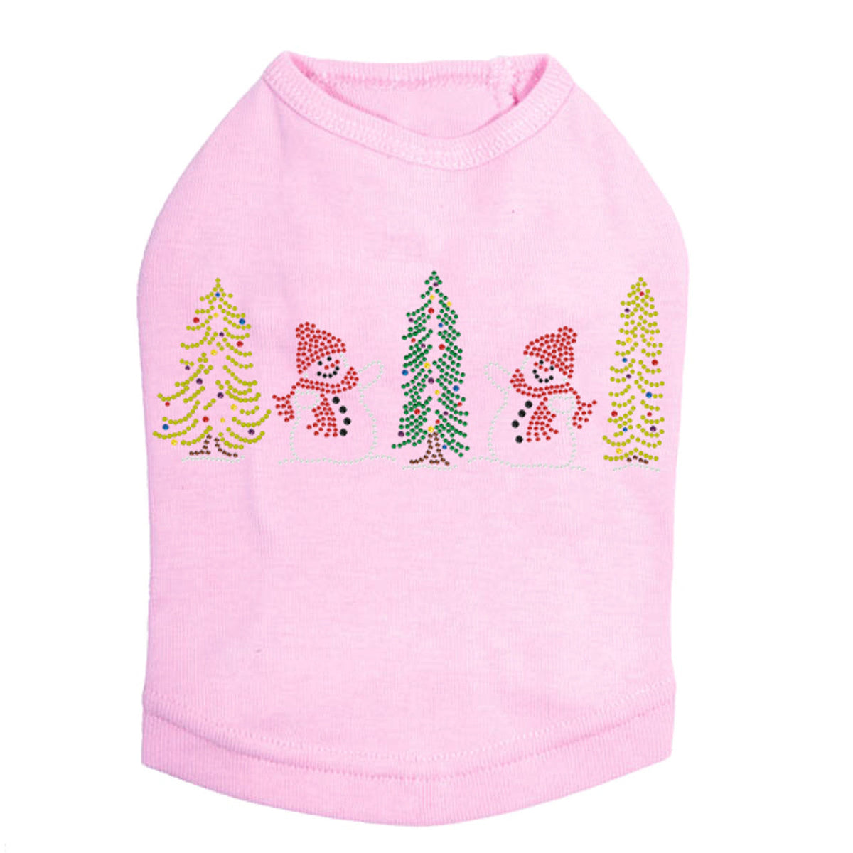 Two Snowmen in Trees - Dog Tank