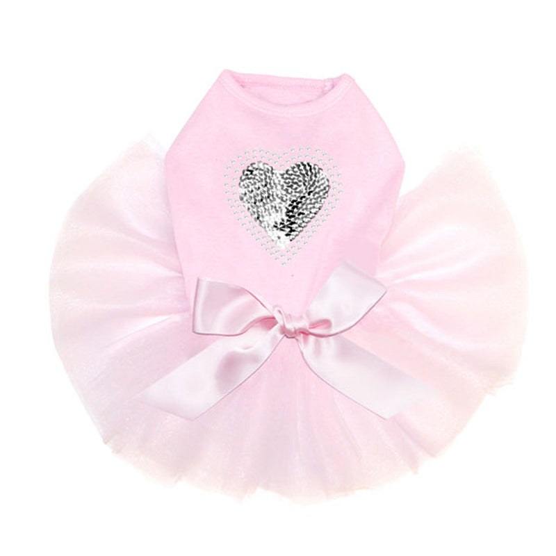 Sequin Silver Heart - Custom Tutu