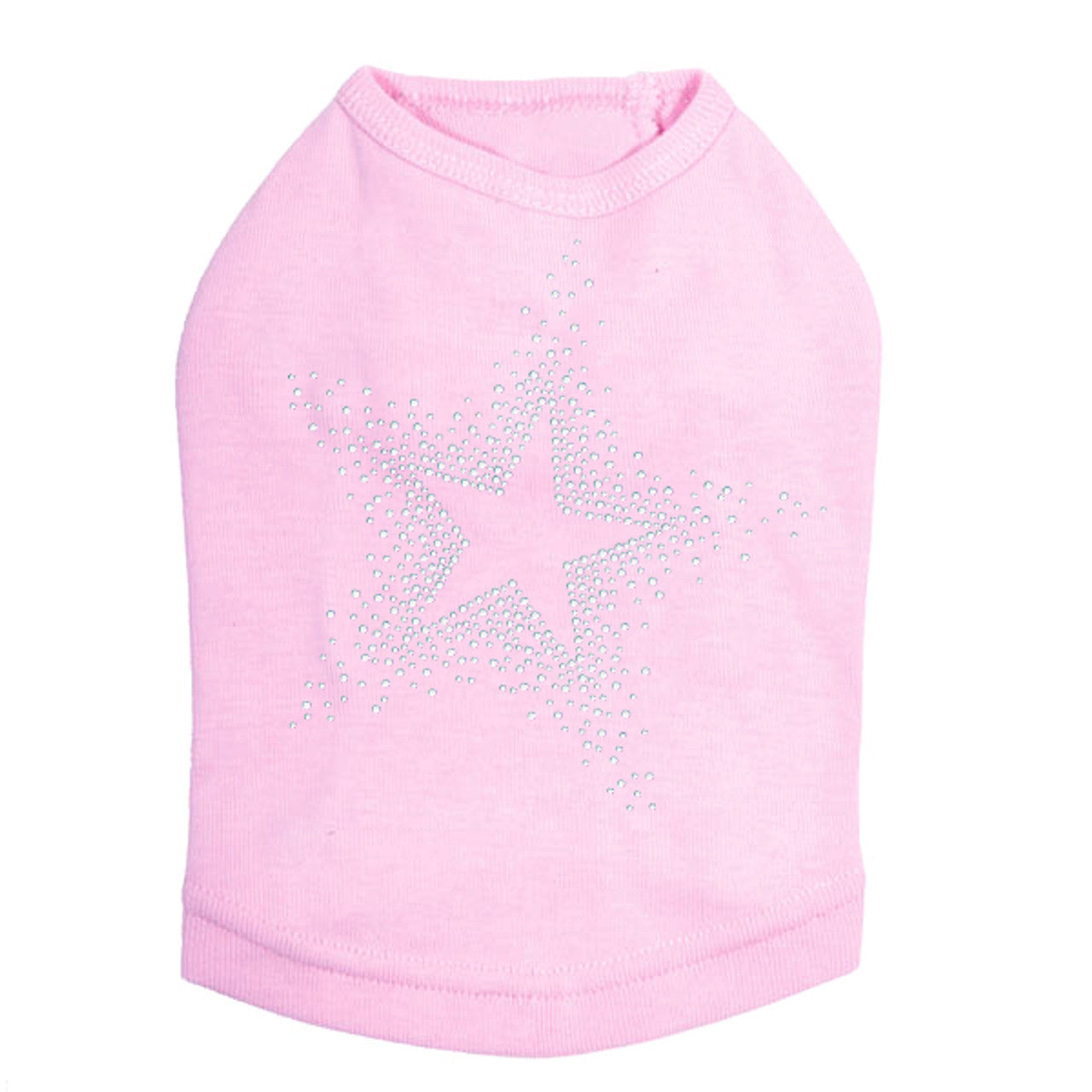 Star (Clear Rhinestones) - Dog Tank