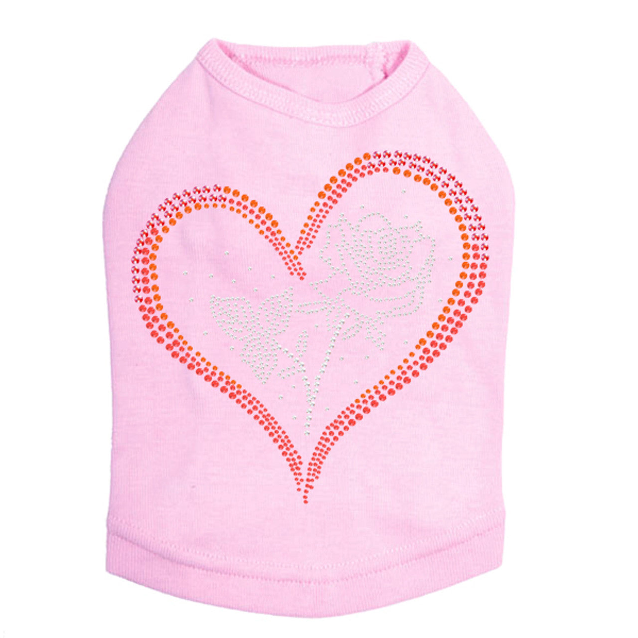 Heart with Rose - Dog Tank