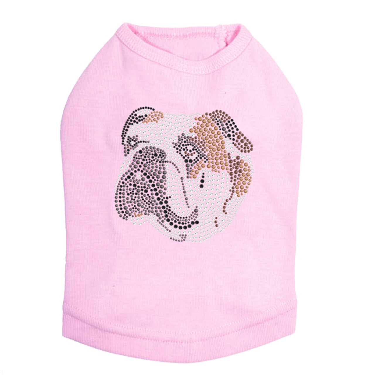 Bulldog Face (Brown) - Dog Tank