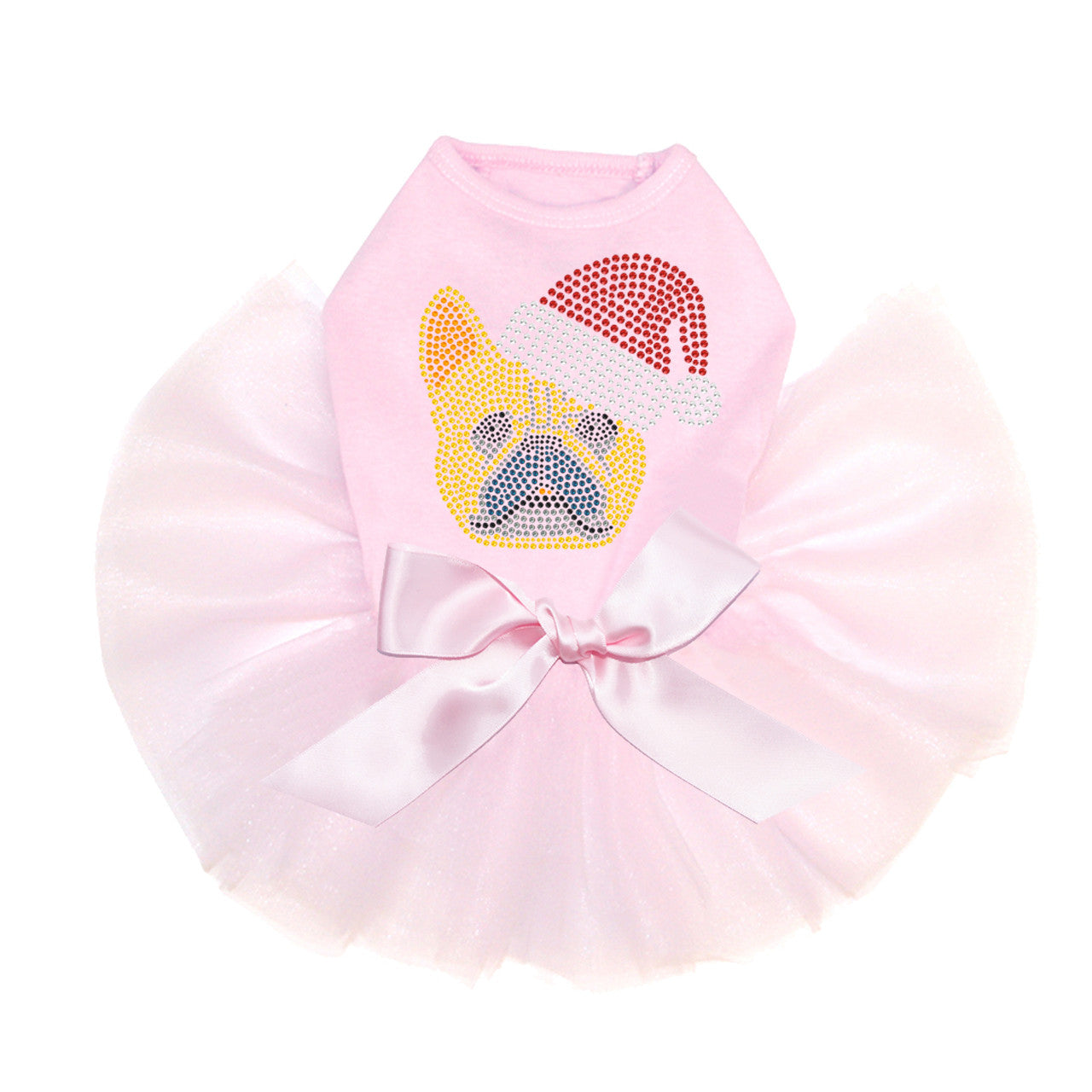 French Bull Dog with Santa Hat - Custom Tutu