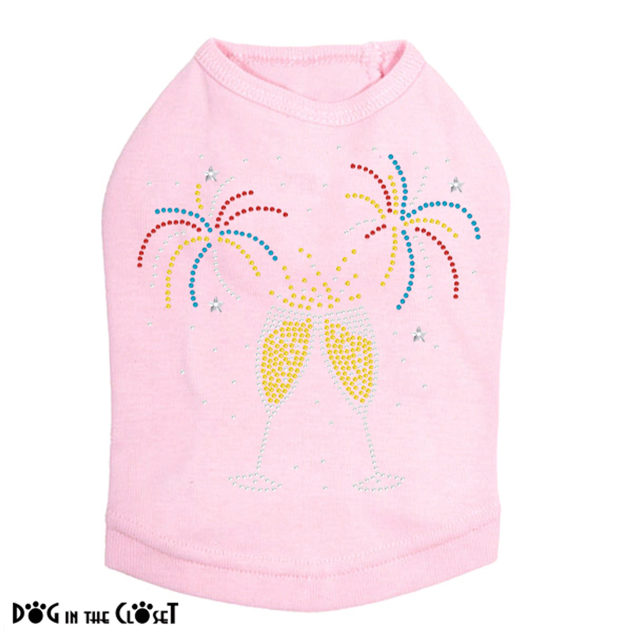 Happy New Year Drink & Fireworks - Dog Tank