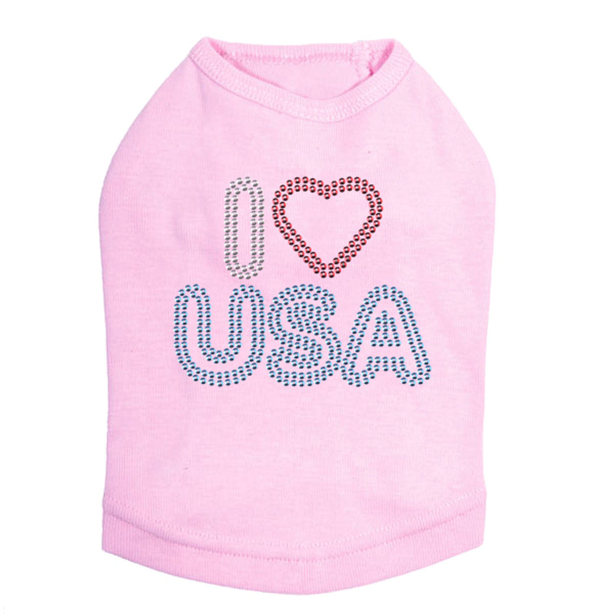 I Love USA 2- Dog Tank