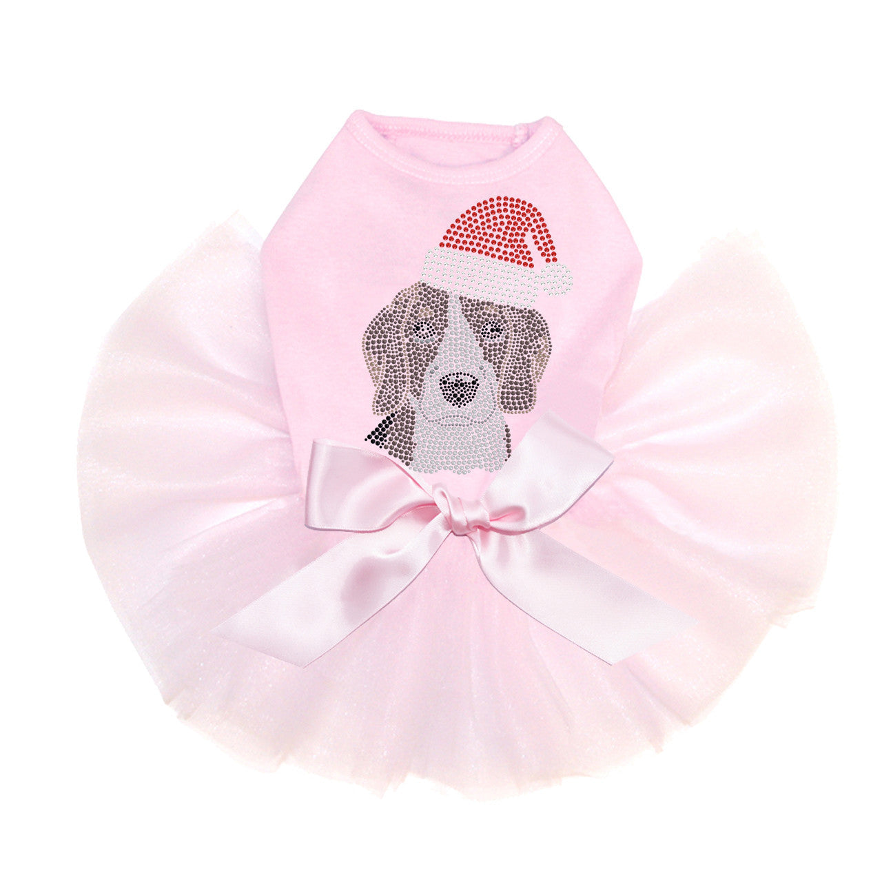 Beagle with Santa Hat - Custom Tutu