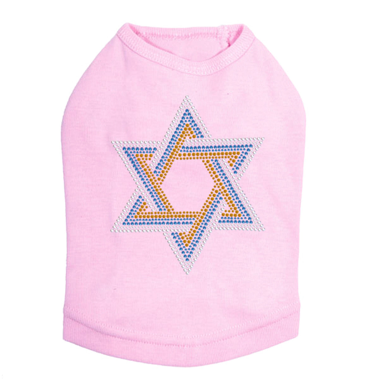 Star of David - Large (Blue, Silver, & Gold) - Dog Tank