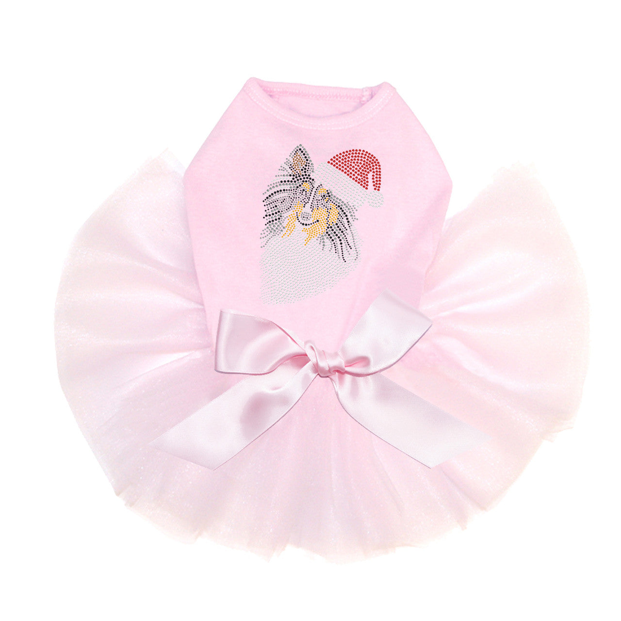 Sheltie Face (Tri Color) with Santa Hat - Custom Tutu