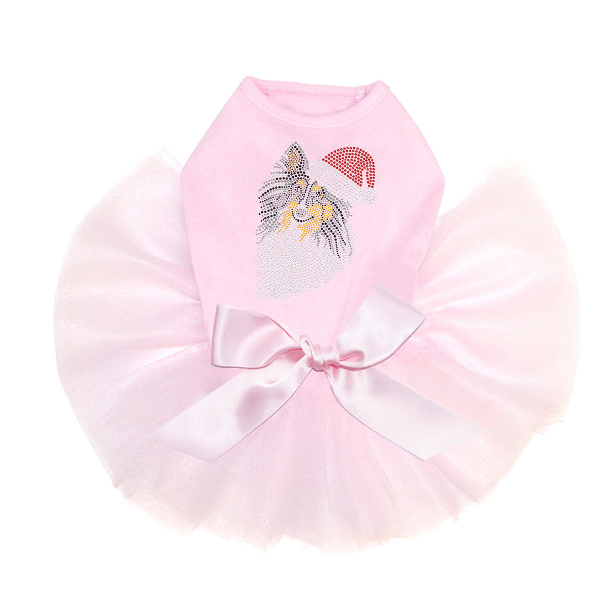 Sheltie Face (Tri Color) with Santa Hat - Custom Tutu