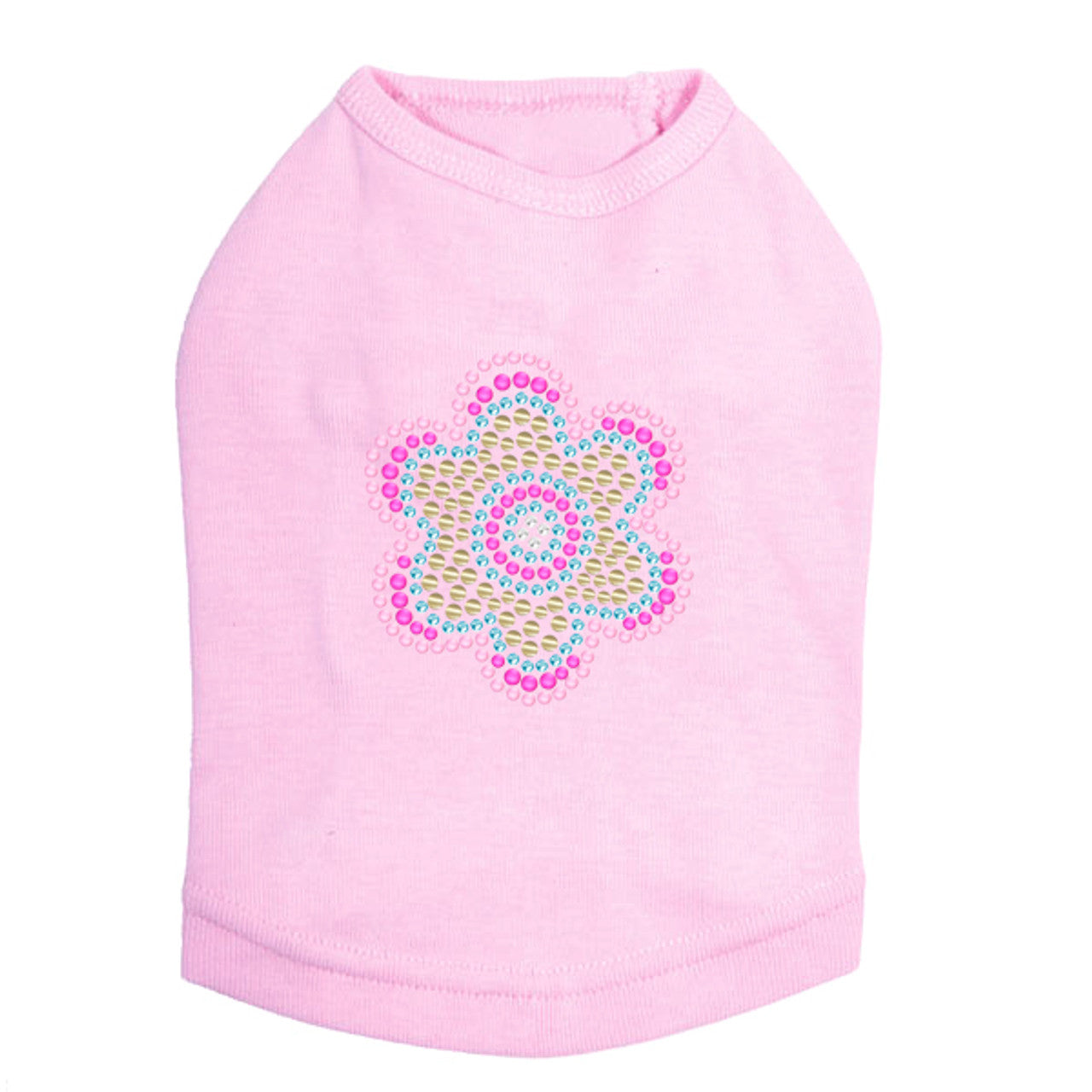 Multicolor Nailhead Flower - Dog Tank