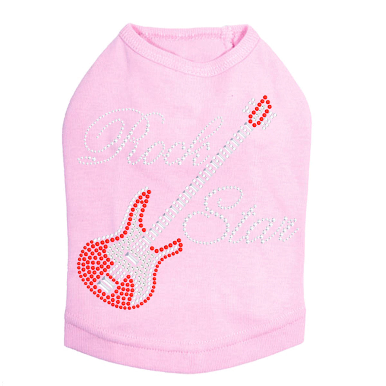 Guitar Red (Austrian crystal) & Rock Star - Dog Tank