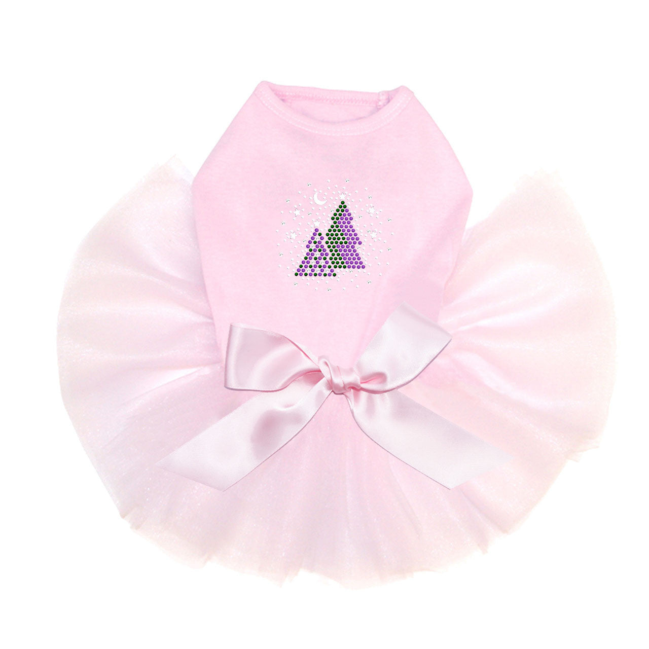 Purple & Green Christmas Trees with Austrian crystal Snowflakes - Custom Tutu