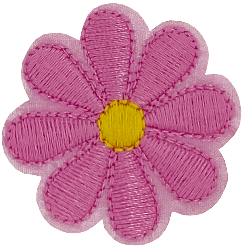 Pink Daisy 8 Petal Flower - Patch
