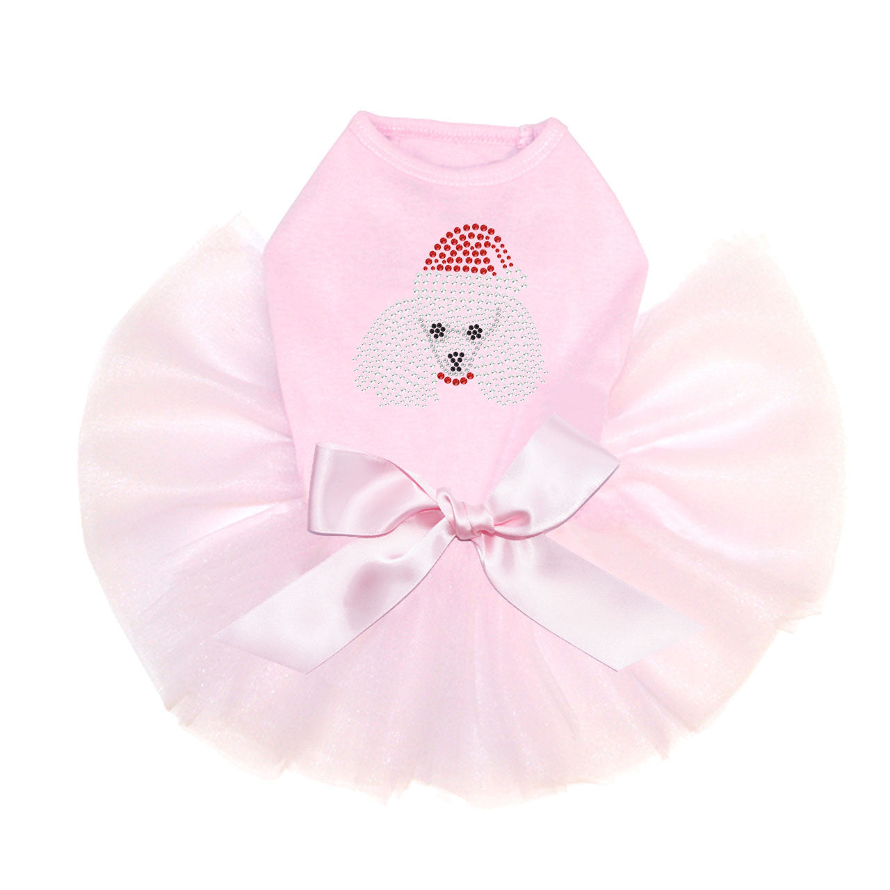 Poodle Face with Santa Hat - Custom Tutu