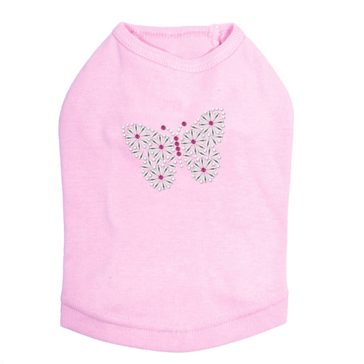 Silver Nailhead Butterfly - Dog Tank