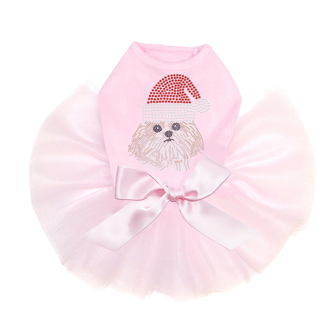 Shih Tzu with Santa Hat - Custom Tutu